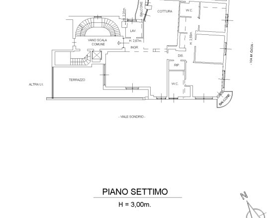 Planimetria viale Sondrio MILANO_ATTICO_MILAN_PENTHOUSE_APARTMENT_
